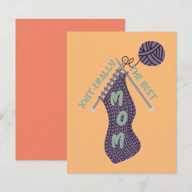 Knit-erally the Best Mom Card (Front/Back)