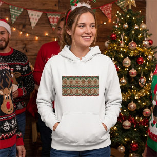 Knit Gingerbread Man Christmas Pattern  Hoodie