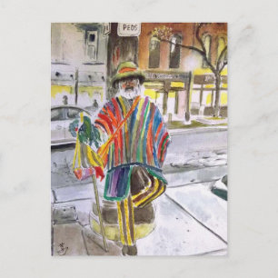 Knit Guy on Main St.  Ann Arbor, Michigan Postcard