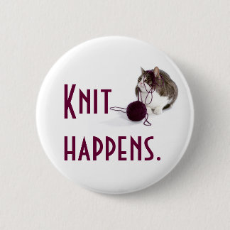 Knit happens 2 inch round button