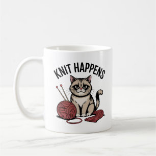 Knit Happens – Funny Gift for Knitters & Yarn love Coffee Mug