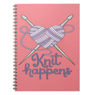Knit Happens Funny Knitting Yarn Lover Design Notebook