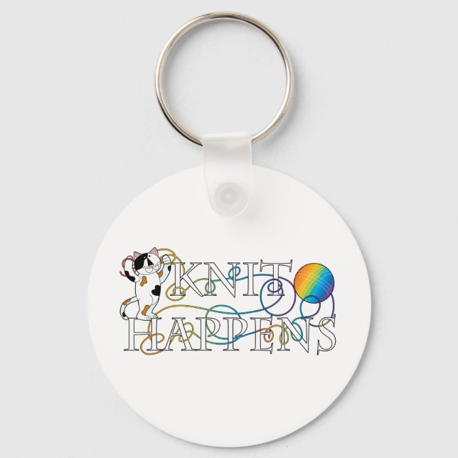 Knit Happens Keychain (Front)