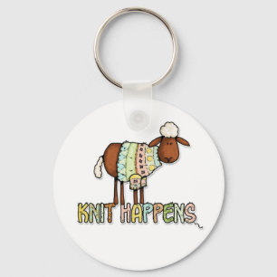 knit happens keychain