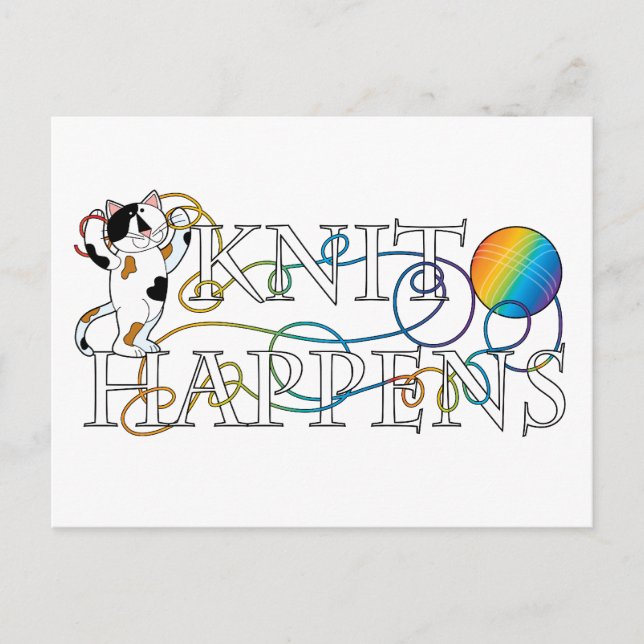 Knit Happens Postcard (Front)