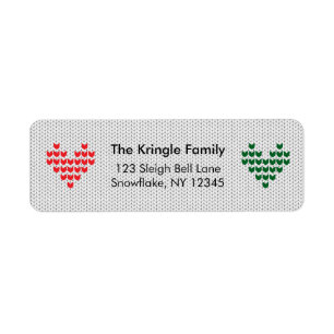 Knit Hearts Christmas Sweater Adresse de retour