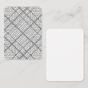 KNIT JACQUARD BLANC 3,5x2,5 Carte plate / Vertical