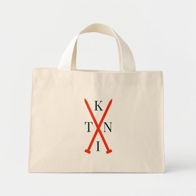 KNIT knitter's project bag small tote (Front)