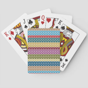 Knit Look Faux Knit Stitch Playing Cards