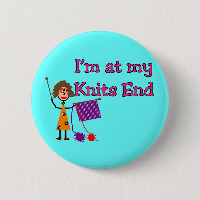 Knit Lovers Gifts 2 Inch Round Button (Front)