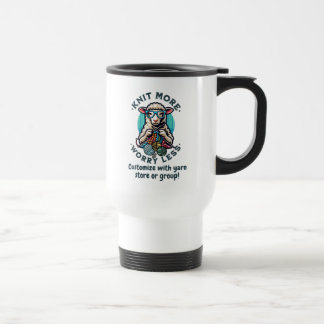 Knit More Travel Mug