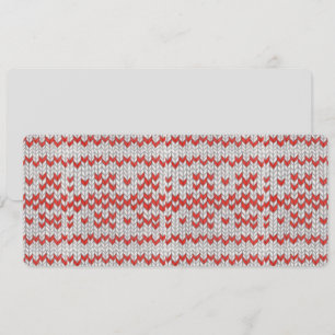 KNIT NORDIQUE ROUGE 4x9.25 Carte plate / Horizonta