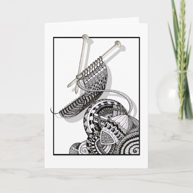 Knit One Doodle Art Card (Front)