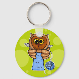 knit owl keychain