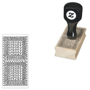 KNIT PURL 1.5"x3" Rubber Stamp / Vertical