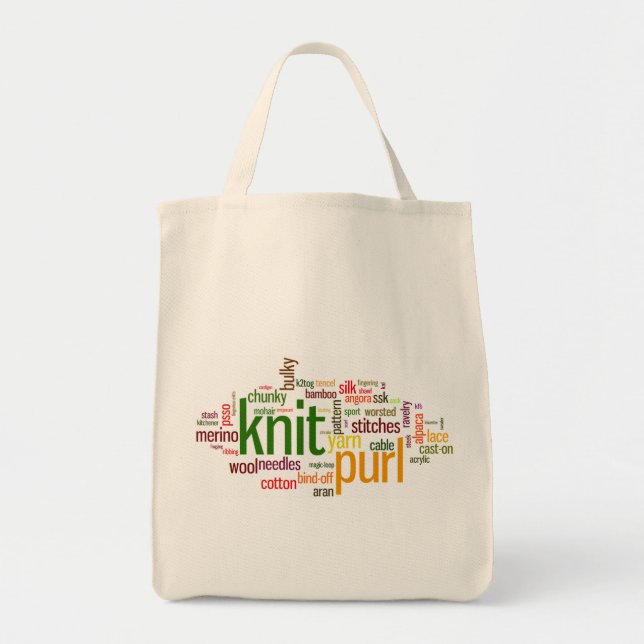 Knit Purl Grocery Bag (Front)
