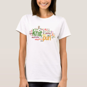 Knit Purl Knitting Lexicon for Knitters T-Shirt