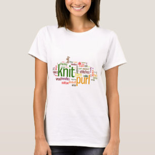 Knit Purl Knitting Lexicon for Knitters T-Shirt