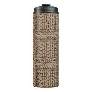 KNIT PURL TAN Thermal Tumbler