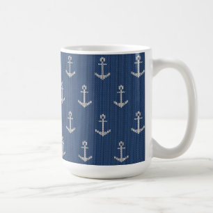 Knit Sea Anchor Coffee Mug