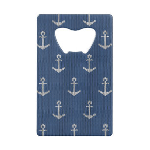 Knit Sea Anchor Credit Card Bottle Opener