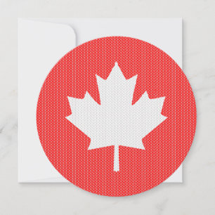 Knit Style Maple Leaf Knitting Motif