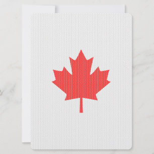 Knit Style Maple Leaf Knitting Motif