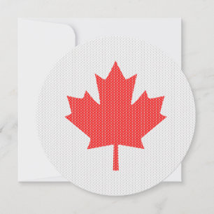Knit Style Maple Leaf Knitting Motif
