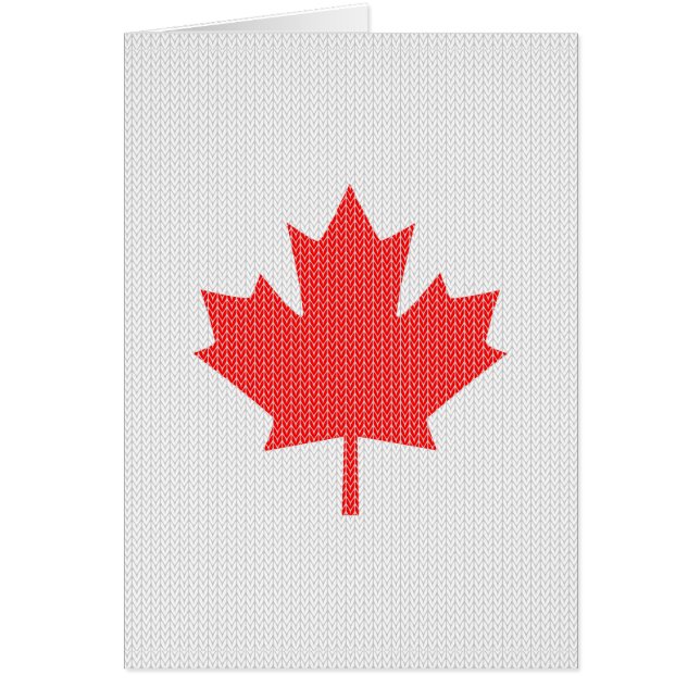 Knit Style Maple Leaf Knitting Motif (Front)