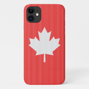 Knit Style Maple Leaf Knitting Motif iPhone 11 Case