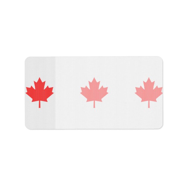 Knit Style Maple Leaf Knitting Motif Label (Front)