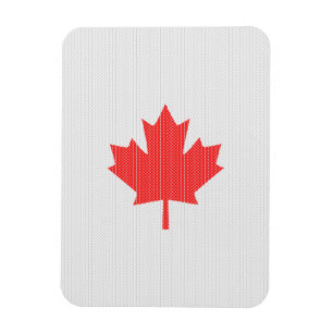 Knit Style Maple Leaf Knitting Motif Magnet