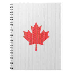 Knit Style Maple Leaf Knitting Motif Notebook