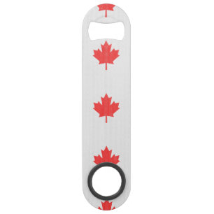 Knit Style Maple Leaf Knitting Motif Speed Bottle Opener