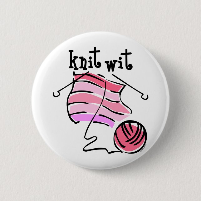 Knit Wit 2 Inch Round Button (Front)