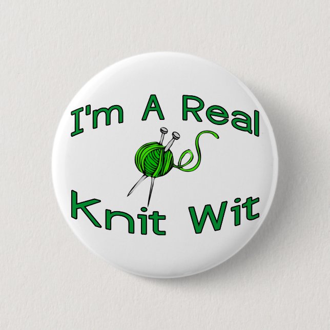 Knit Wit 2 Inch Round Button (Front)