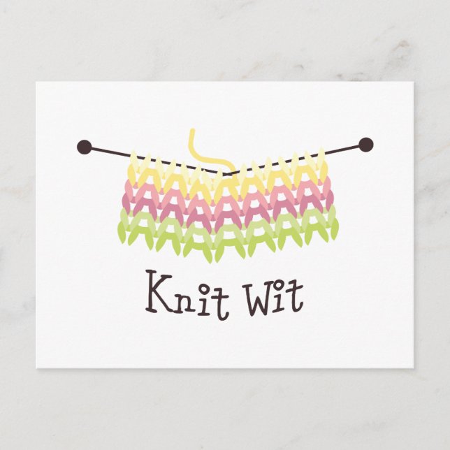 Knit Wit! Postcard (Front)
