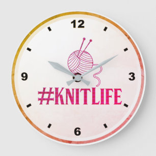 #KNITLIFE Wall Clock