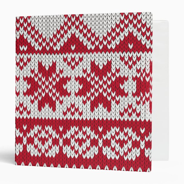 Knitted  Christmas Binder (Front/Inside)