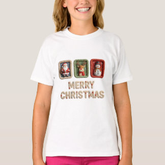 Knitted Christmas Characters T-Shirt