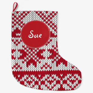 Knitted Christmas Large Christmas Stocking