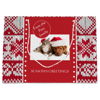 Knitted Christmas Large Gift Bag