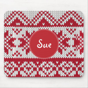 Knitted Christmas Mouse Pad