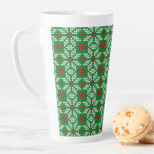 Knitted Christmas pattern Latte Mug