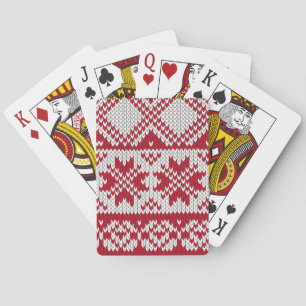 Knitted  Christmas Playing Cards