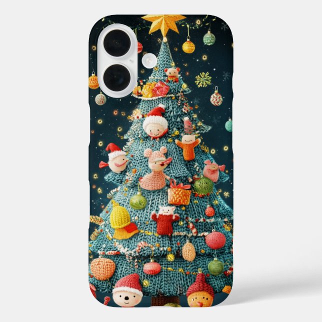 Knitted Christmas Tree Festive Ornaments Cute  Case-Mate iPhone Case (Back)