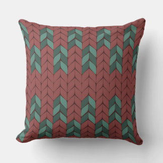 Knitted Christmas trees Throw Pillow