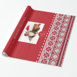 Knitted Christmas Wrapping Paper