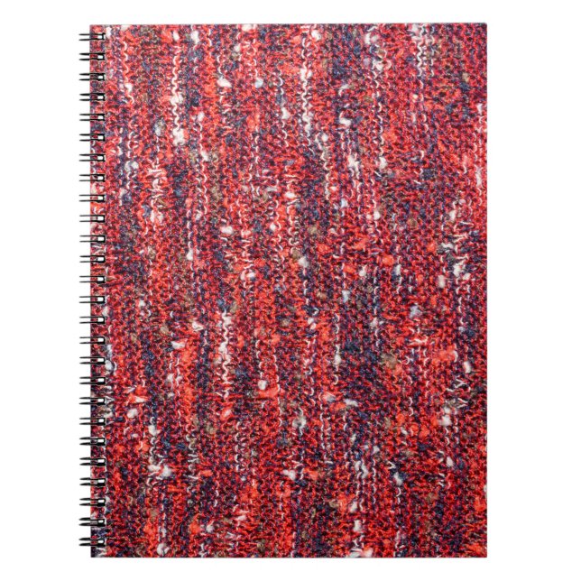Knitted coloured texture background. notebook (Front)