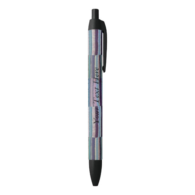 knitted colourful stripes original fun design black ink pen (Bottom (Vertical))